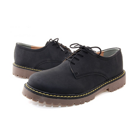 [GIRLS GOOB] Captain Low Men's Lace-Up Casual Sneakers Wide and Round Toe, Walker - Made in Korea
